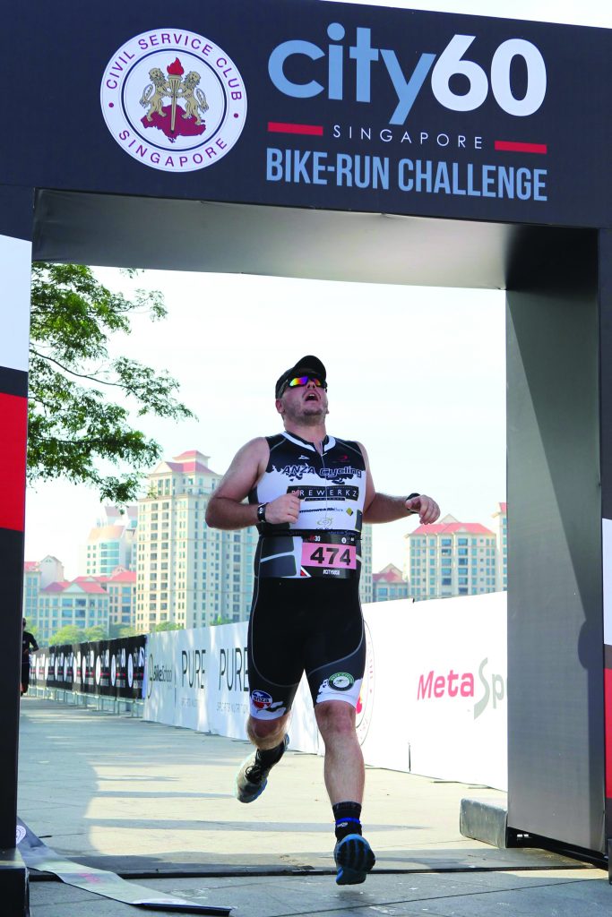 ANZA Cycling member competes in first duathlon, the City60 in Singapore