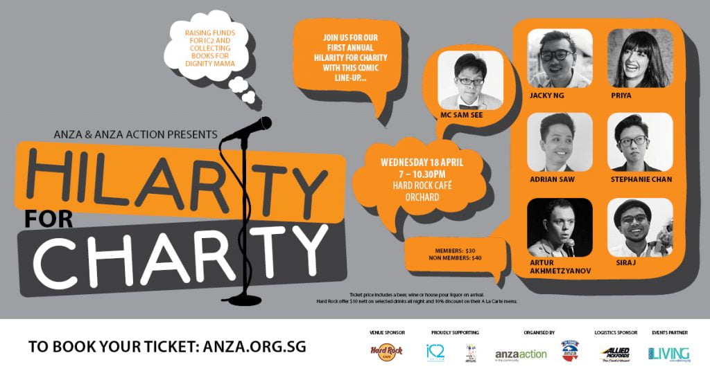 ANZA Singapore's Hilarity for Charity event at the Hard Rock Cafe