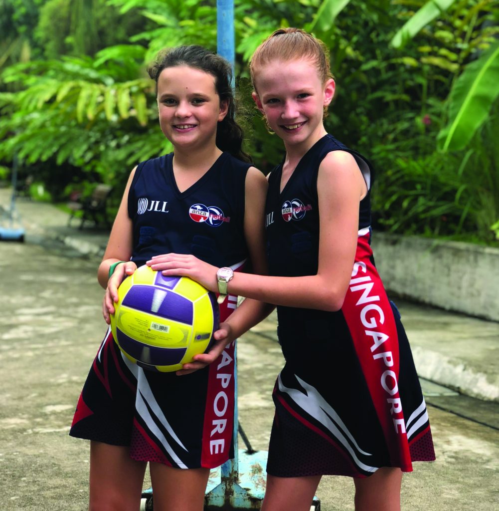 ANZA netball players in Singapore